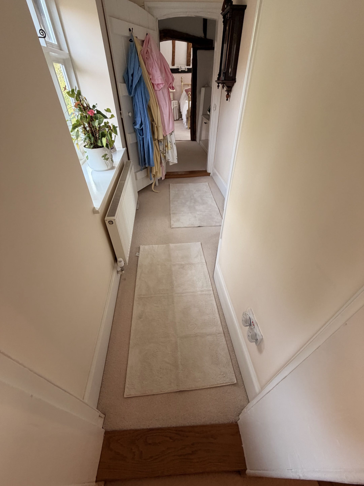 Downstairs hallway before — Hollingbourne flooring